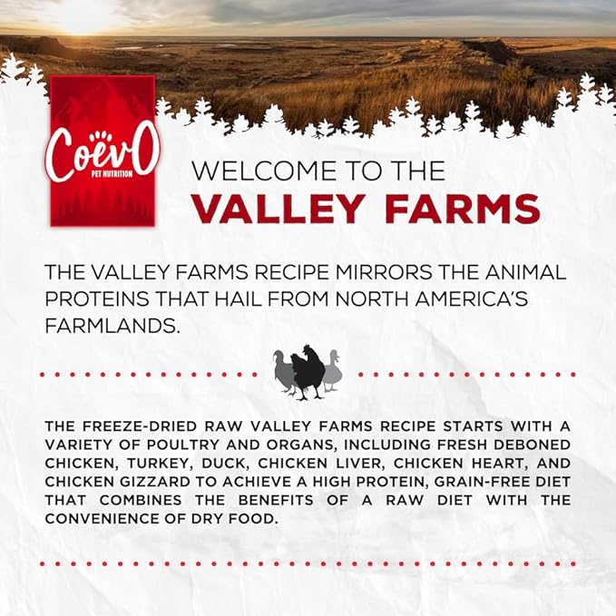 Coevo Valley Farms Full Freeze Dried Dog Food, 454 GR