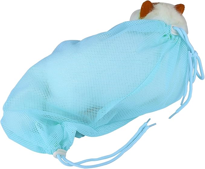 Cat Grooming Bathing Mesh Bag Premium Control Restraint Essential Tool for Cat Lovers (Sky Blue)