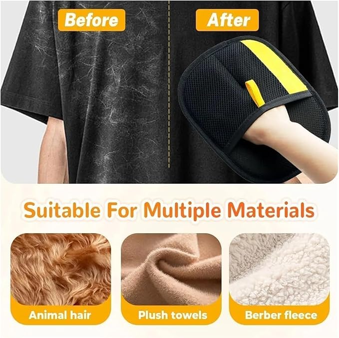Pet Hair Removal Gloves, cat and Dog Grooming and Massage Gloves, Furniture, Clothing, Sofa, and car seat Hair Removal Device