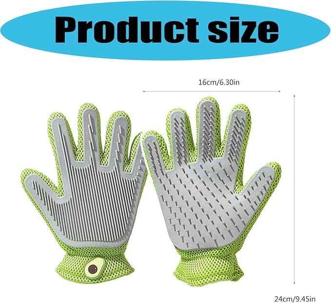 Double Sided Silicone Pet Grooming Glove for Efficient Hair Removal and Relaxing Massage on Cats and Dogs Cats Brush