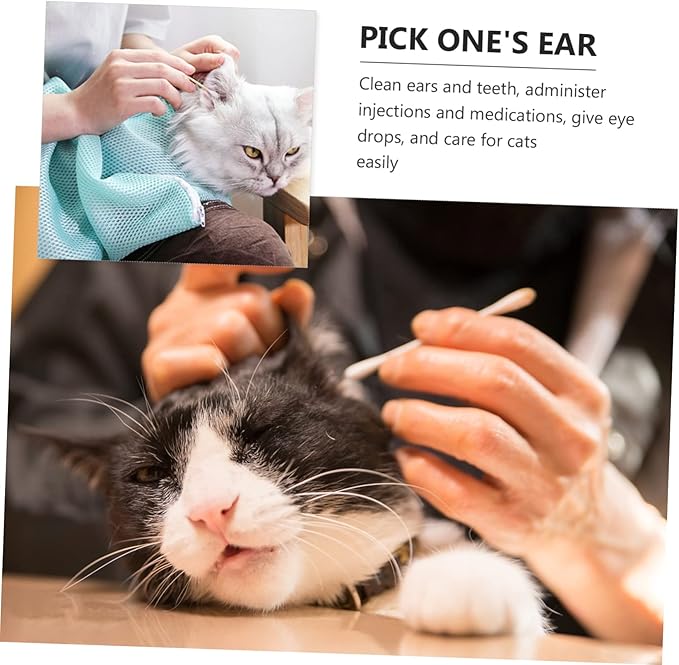 BESPORTBLE Cat Bathing Bag Breathable Mesh Cat Grooming Bag Adjustable Scratch-Resistant Design for Nail Trimming Suitable for Kittens and Puppies Accessory