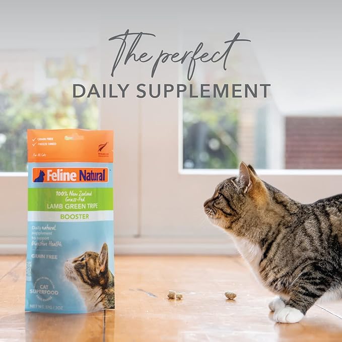Feline Natural Freeze-Dried Cat Food & Treats, Lamb Tripe 2 oz & Lamb Bites 1.76 oz