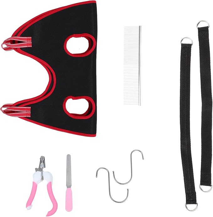 Garneck 1set Pet Nail Trimming Hammock for Cats and Dogs Ergonomic Hanging for Easy Grooming Stabilizes Pets During Nail Care and Medicine Administration Multi-use Grooming Accessory
