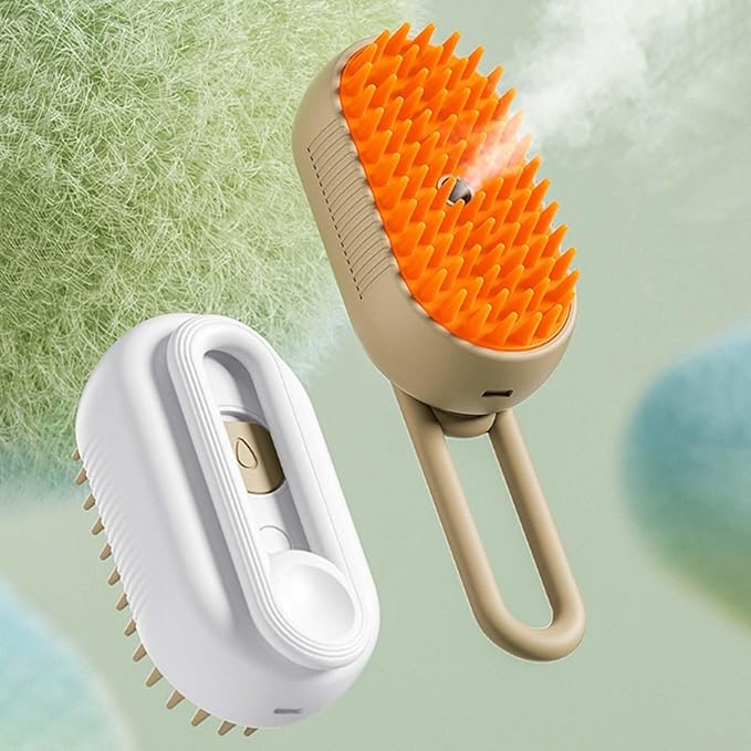 Cat Steam Brush,2025 Upgrade Pet Steam Groomer Comb,Hair Water Brush for Cats Dogs,Multifunctional Hair Removal Comb for Shedding Cat Grooming Kit,Pet Grooming Brushes with Water Spray (green)