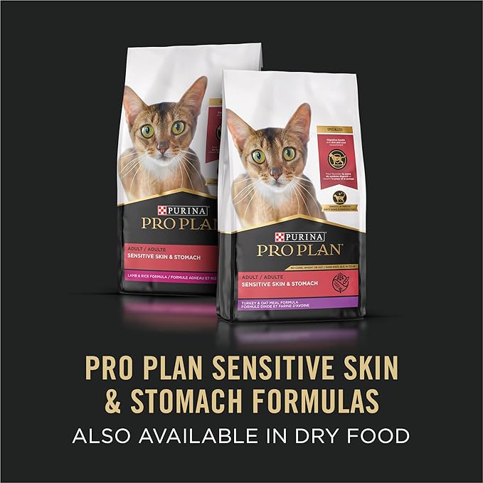 Purina Pro Plan Sensitive Skin and Stomach Wet Cat Food Variety Pack,Duck and Artic Char Entrees - 3 oz. Cans,(Pack of 48)