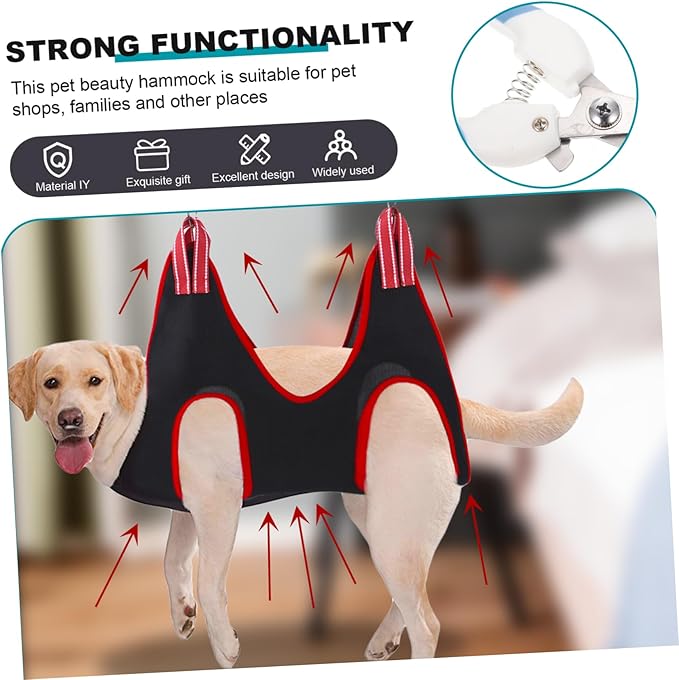 Dog Cat Grooming Hammock Nail Trimming Harness PET Hanging Grooming Supplies for Small and Medium Pets Easy to Use Tool