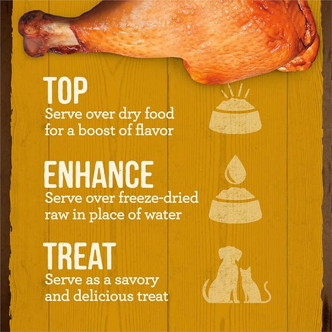 Merrick Grain Free Bone Broth, Premium Human Grade And Gluten Free Dog And Cat Food Topper Pouches, Chicken - 7 oz. Pouch