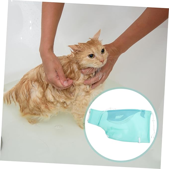 KESYOO Cat Grooming Bag Cat Shower Net for Safe Nail Trimming and Bathing Lightweight Comfortable Design for Easy Cleaning and Ear Care Random Patterns