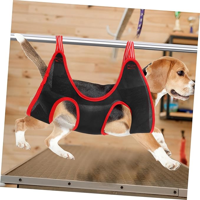 Breathable PET Grooming Hammock for Nail Cutting Adjustable Sling for Cats and Dogs Random Color PET Grooming Accessories