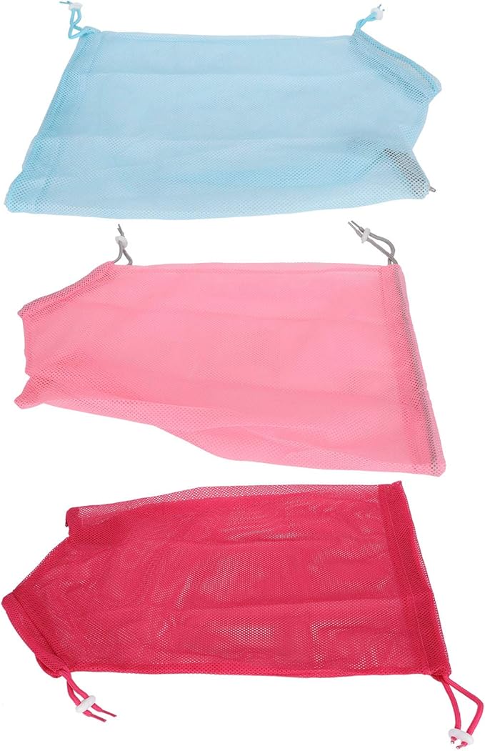 ZJchao Cat Bathing Bag, Breathable Cat Grooming Washer Mesh Bag Dog Hanger for Nail Trimming Grooming Bathing Polyester Soft Washing for Trimming Nail Cut (Blue + Rose red + Pink)