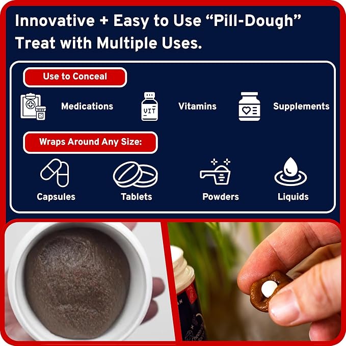 Maddie's American Pet Products Easy Pill Ultra Dog Treat Wrap - Hypoallergenic Pill Concealing Pocket, Pouch or Wrap Treat - Chicken Free Allergy Friendly Formula