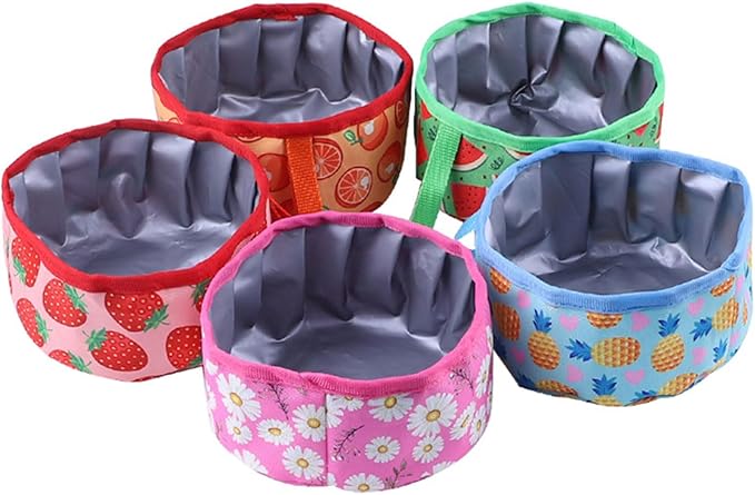 Pet Bowl Food Bowls Dogs Oxford Foldable Treat Dry Water Camping Feeding Watering Supplies Foldable Dog Outdoor Container Travel Water Feeding