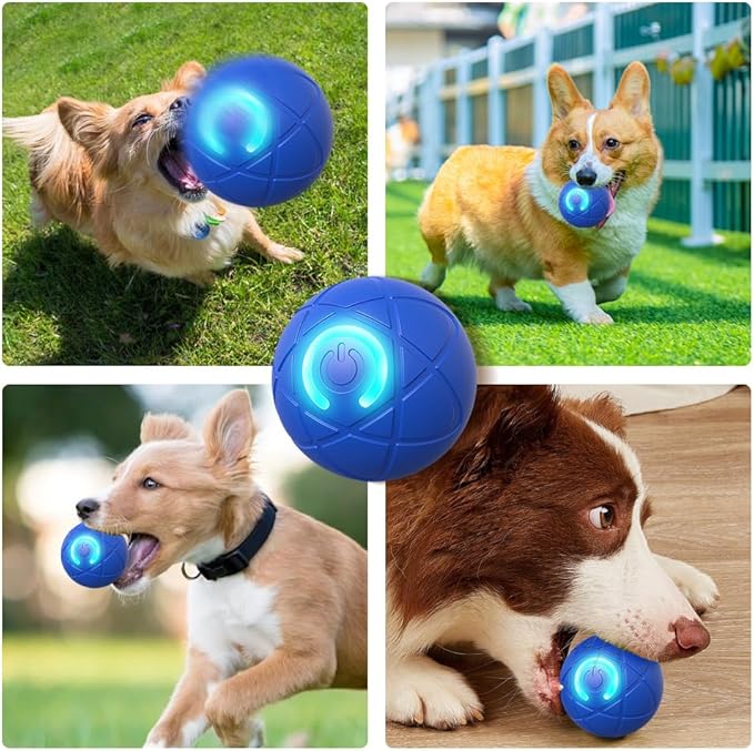 Interactive Dog Toys for Small Dogs, 2026 New Automatic Rolling Ball for Dog, Self Moving Jumping Automatic Moving Rotating Electric Ball for Pets Indoor Outdoor Fun (Mix)