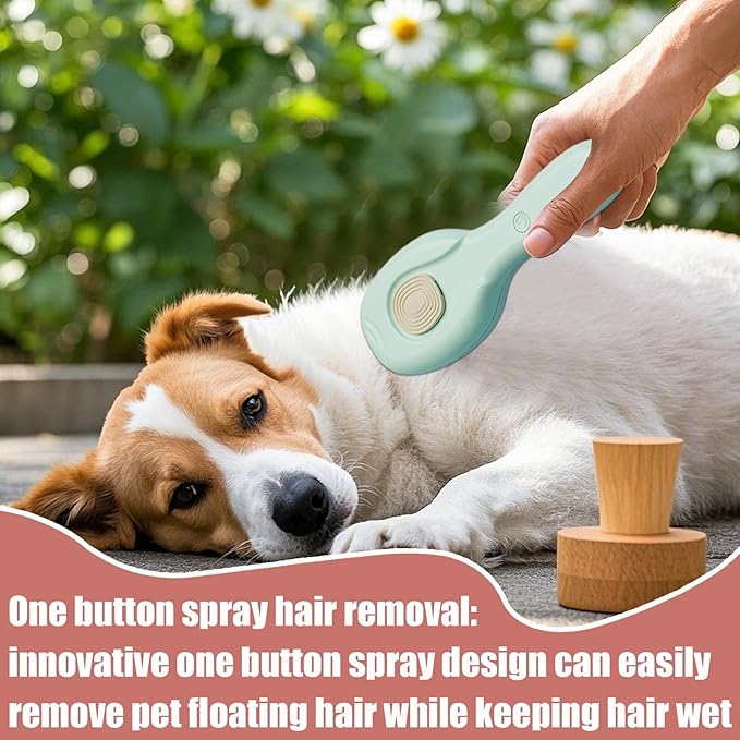 Cat Steamer Brush - Anti-Static Quick Brush - Cat Grooming Tool,for Outdoor Detailing Home Cleaning Indoor Bathing Grooming Daily Travel Puppy Kitten