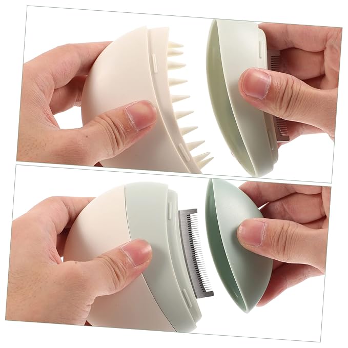 GALPADA Pet Hair Comb Dog Cat Grooming Tool for Shedding and Knot Removal Ergonomic Handheld Design for Daily Use and Bath Cleaning