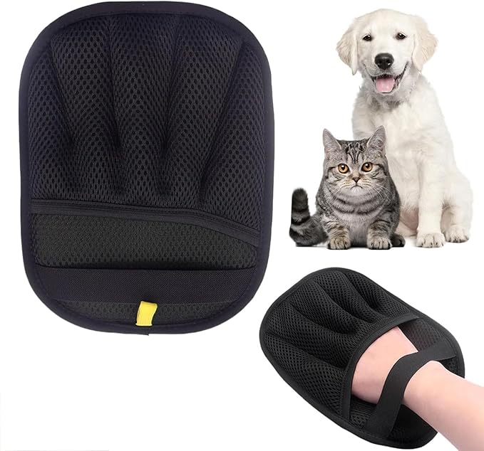Pet Hair Removal Glove With Five-Finger, Magic Brush Pet Hair Removal Glove, Pet Hair Removal Tool For Dogs & Cats, Electrostatic Pet Hair Gloves, Pets Grooming Tool For Furniture, Carpet, Couch (1PC)