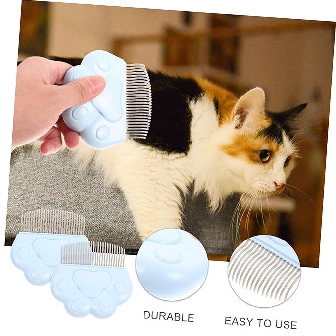 BESPORTBLE 2Pcs Feline Combs PET Grooming Brushes for Cats and Dogs Effective Hair Removal Tool Indoor Cat Comb for Loose Fur and Mats