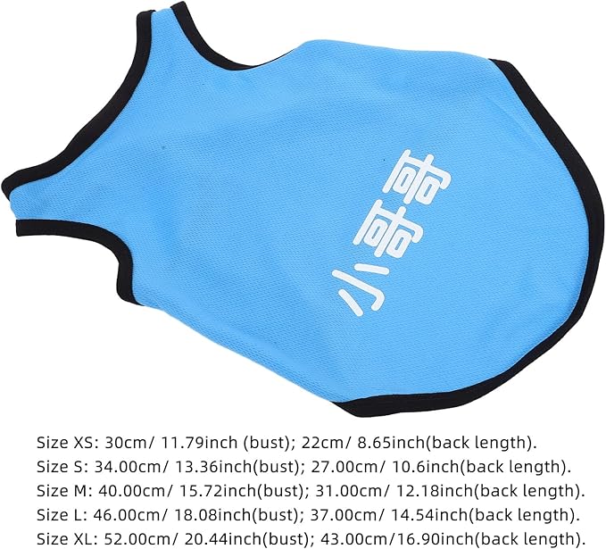 Pet Dog Vest Mesh Cooling Sleeveless Shirt Blue XL Breathable Puppy Clothes Lightweight Summer Pet Supplies