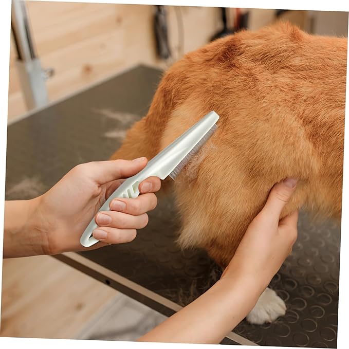 Mipcase 3pcs Pet Groom Tool Kit Comb Dog Cat Hair Remover Pet Grooming Supplies Dematting Brush Stainless Steel