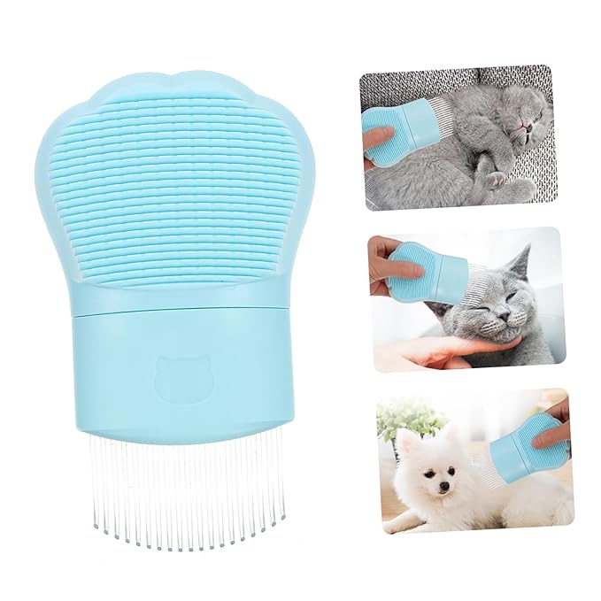 VICASKY PET Comb for Cats Adjustable Cat Grooming Brush Massage Function PET Hair Remover and Dematting Tool Ergonomic Design for Easy Use