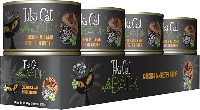 Tiki Cat After Dark Chicken & Lamb Wet Food, 5.5 oz, Case of 8, 8 X 5.5 OZ