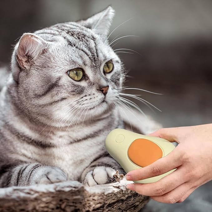 1 Set Cat Steam Brush,3 In1 Steamy Cat Brush for Shedding,Self-Cleaning Pet Massage Brush Gentle Dog Shedding Grooming Comb Pet Supplies Green