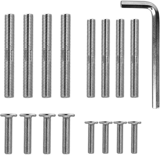 Cat Scratching Post Replacement M10 Screws，M10 and M8 Screws for Cat Scratching Post with Allen Wrench 4PCS Threaded Bolt and 4PCS Screw, Not Include Cat Scratch Post(16 pcs)