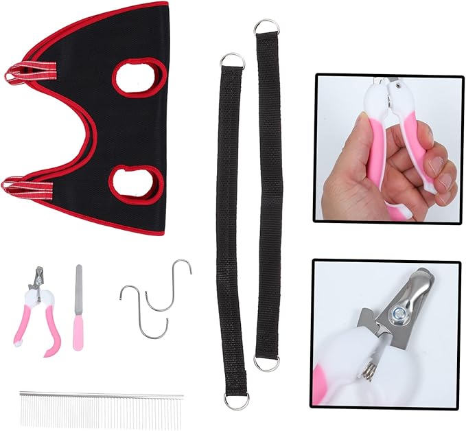 Happyyami 1 Set Pet Grooming Hammock for Cats Bag for Grooming Durable and Easy to Use for Nail Trimming and Pet Care Random Color