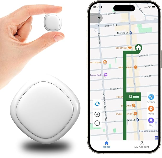 GPS Tracker for Vehicles, Pets & Kids – No SIM Card or Subscription Needed, Real-Time Mini Tracking Device with Free App, Waterproof & Magnetic, Long Battery Life Locator for Cars, Dogs, Assets