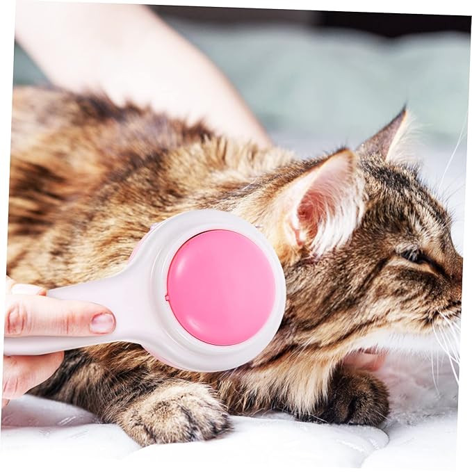 Kisangel Grooming Comb for Cats and Dogs Ergonomic Pet Brush for Removing Loose Hair Lightweight Design for Kittens and Dogs Comfortable Grooming Tool