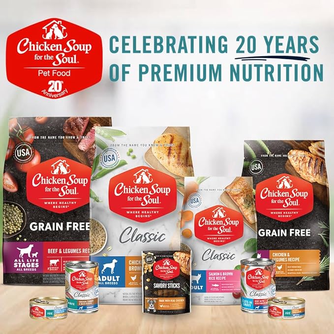 Chicken Soup for The Soul All Natural Premium Adult Wet Cat Food, Real Meat First Ingredient, No by-Products, Artificial Colors, Flavors or Preservatives, Chicken Shreds Dinner, 5.5oz (Pack of 24)
