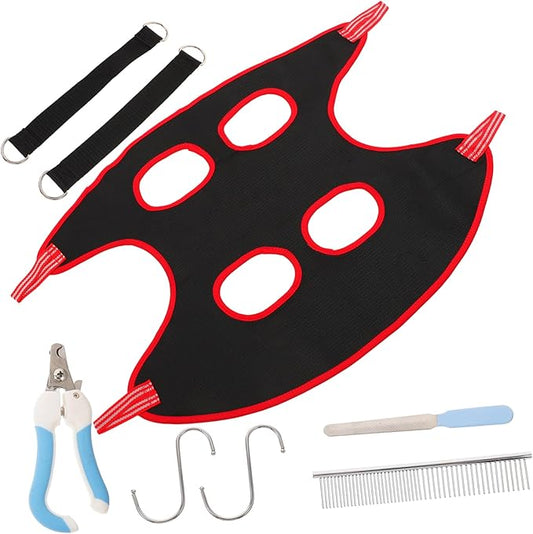 Pet Grooming Tools Set Nail Trimming Kit for Cats Dogs Grooming Hammock Accessory Comb Clipper File Easy to Use Random