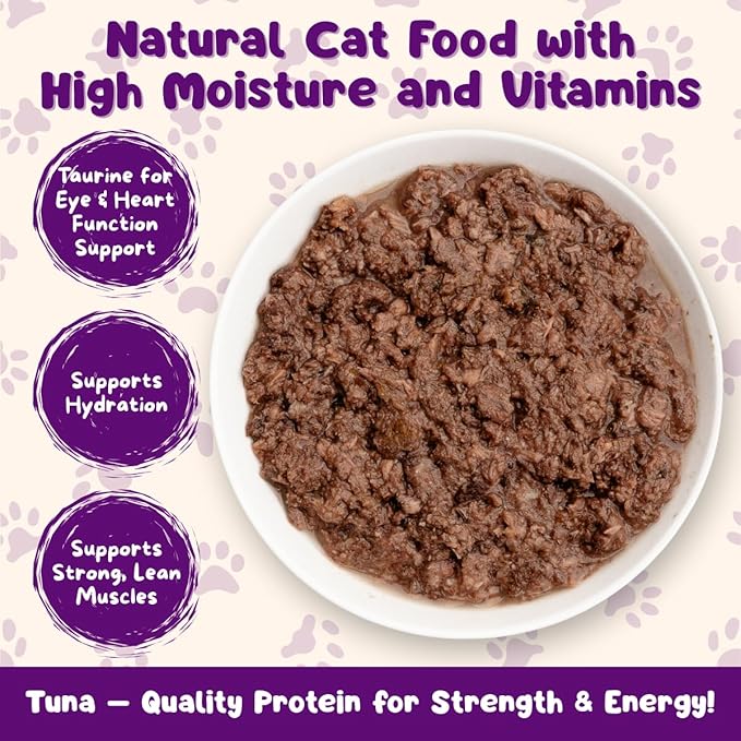 Queen's Cat & NUTRI PLAN Wet Cat Food Gourmet Tuna & White Tuna Meat Recipe 5.64 oz Cans, High Protein Taurine Rich, No Added Preservatives or Seasonings, Complete Balanced Nutrition, Pack of 24