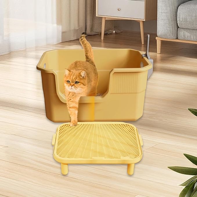 Cat Litter Ramp Trapper Mat Washable Double Layered Non-Slip Step for Indoor Cats Balcony Living Room- Large