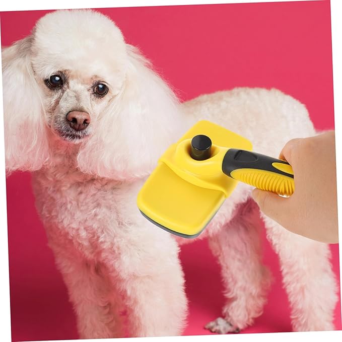 KESYOO Self- Pet Grooming Brush for Cats and Ergonomic Handle Bristles Removes Loose Hair Effortlessly for All Fur Types