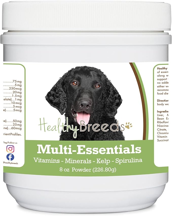 Healthy Breeds Curly-Coated Retriever Multi-Essentials Powder for Dogs - an Ideal Supplement of Vitamins, Minerals & Antioxidants for Your Dog - 8 oz