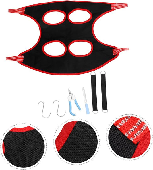 Pet Grooming Hammock for Cats and Dogs Ergonomic Design for Nail Trimming and Bathing Sturdy Material Accessories for Small to Medium Pets