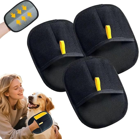 Pet Hair Remover Glove - Reusable & Eco-Friendly Cleaning Tool, Electrostatic Double-Sided Pet Hair Removal Glove, Two-Way Brush, for Cats, Dogs, Clothing, Sofa (3pc)