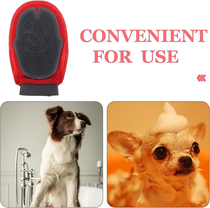 Double Sided Pet Grooming Massage Gloves Efficient Deshedding Brush for Cats Dogs Comfortable Breathable Pet Shower Mitts for Gentle Grooming Durable Use