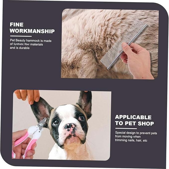 1 Set Pet Grooming Hammock for Dogs Cats Breathable Nail Trimming Sling Ergonomic Design Easy to Install Suitable for Pets Random Color