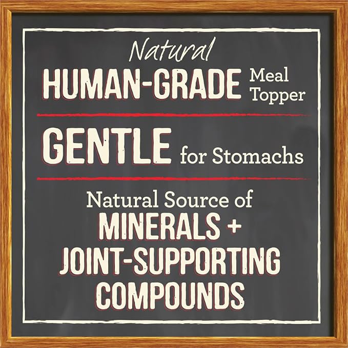 Merrick Grain Free Bone Broth, Premium Human Grade And Gluten Free Dog And Cat Food Topper Pouches, Chicken - 7 oz. Pouch