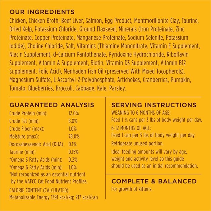 Instinct Original Kitten Wet Cat Food, Pate, Grain-Free - Real Chicken, 5.5 Ounce (Pack of 12)