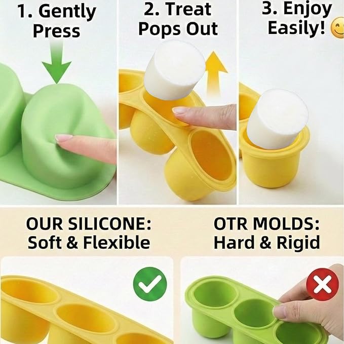 2 Pack Dog Toys for Aggressive Chewers, Interactive Indestructible Dog Toys with Frozen Treat Function, Durable Dog Puzzle Toy for Large & Medium Dogs, Orange & Green