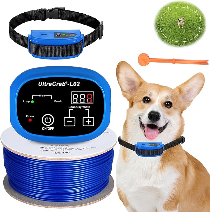 Indoor Pet Barrier for Dogs, Wireless Indoor Electric Fence, Pet Gate, Keeps Areas Off Limits, Dog Fence Waterproof/Rechargeable Training Collar (Only Transmitter for Dog System)