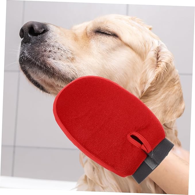 TOYANDONA Double Sided Pet Massage Glove Brush for Gentle Grooming Efficient Hair Deshedding Tool for Cats Dogs with Breathable Mesh Comfortable Padding for Pet Care