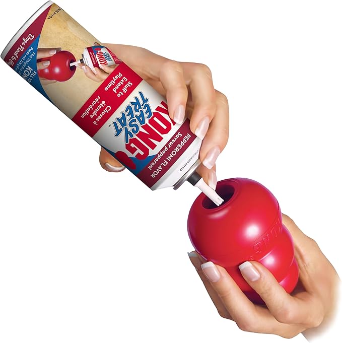 KONG Easy Treat Dog Paste 3-Pack – Mess-Free Stuffing Toys, Training & Reward Treats, Made in USA, Highly Digestible, No Refrigeration Needed (Pepperoni)