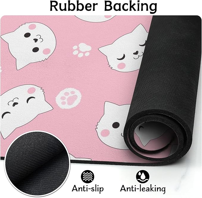 Dog Food Mats for Floors Absorbent, Non-Slip Quick Dry Dog Mat for Food and Water, Cat Pet Food Mat Pet Supplies