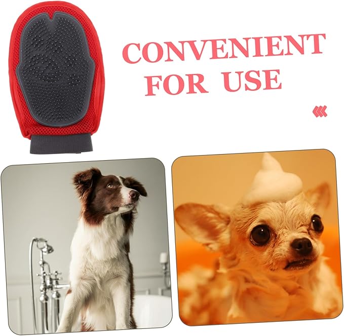 balacoo Pet Massage Brush Glove Double Sided Glove Brush Dog Dematting Comb Pet Shaver for Cats and Grooming