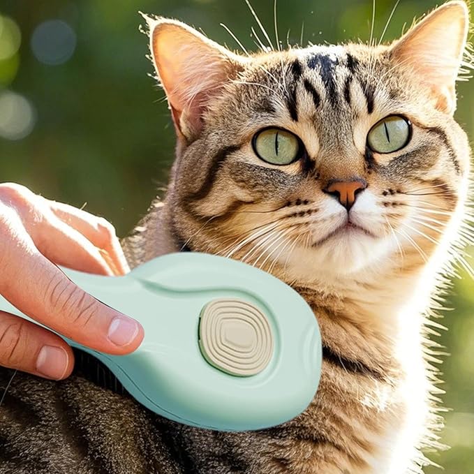 Cat Steamer Brush - Anti-Static Quick Brush - Cat Grooming Tool,for Outdoor Detailing Home Cleaning Indoor Bathing Grooming Daily Travel Puppy Kitten