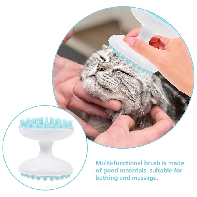 GANAZONO Pet Hair Cleaner and Massage Brush Multi-functional Cat Grooming Comb for Bathing and Shedding Control Comfortable Design for Cats and Dogs